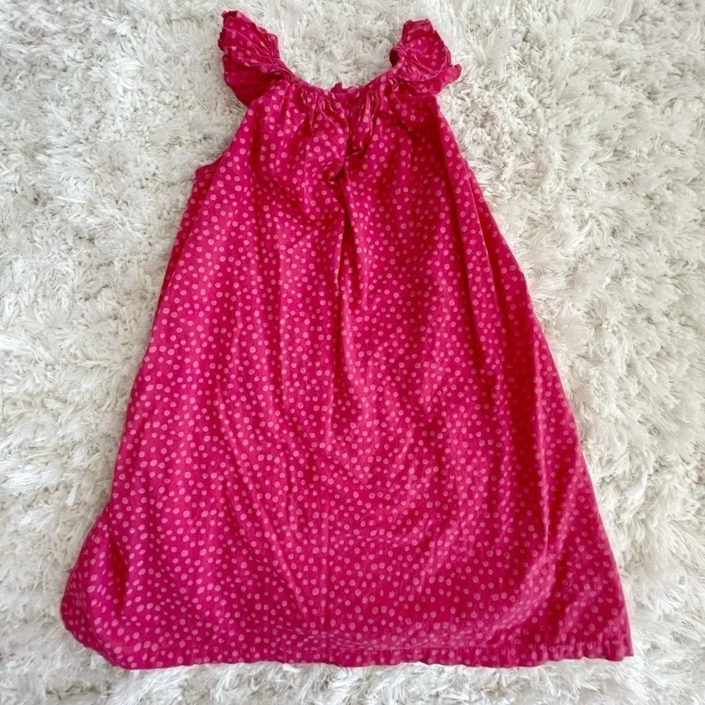Girls hot pink polka dots dress